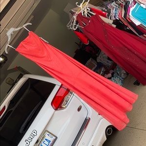 Jessica McMlintock Salmon Strapless Mermaid Dress